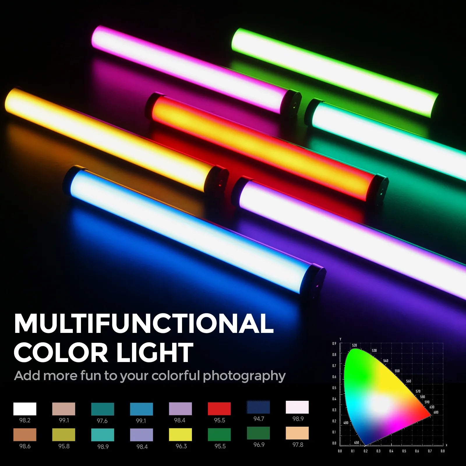 PHOTOOLEX B320S RGB Magnetic Tube Light - Photoolex