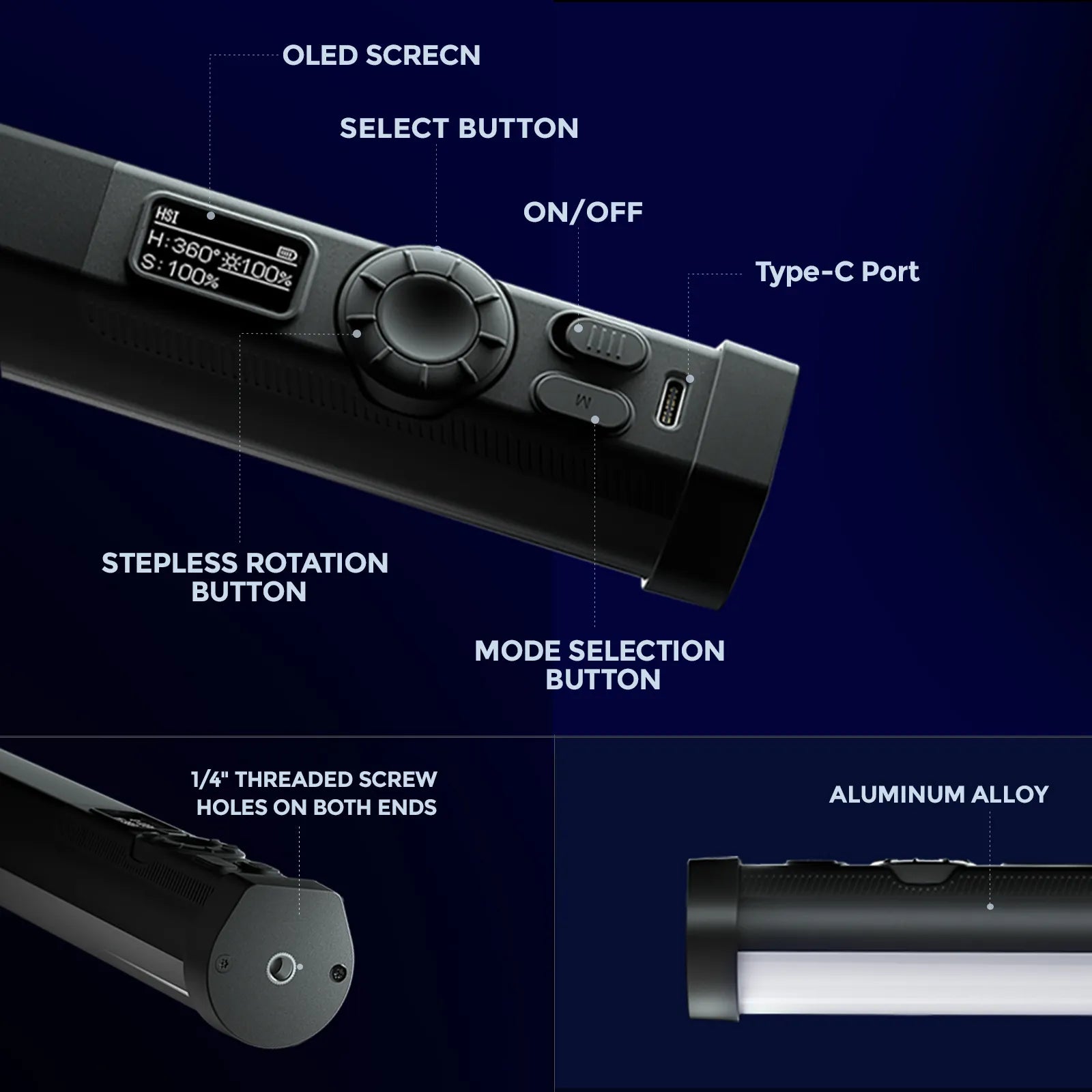 PHOTOOLEX B320S RGB Magnetic Tube Light - Photoolex