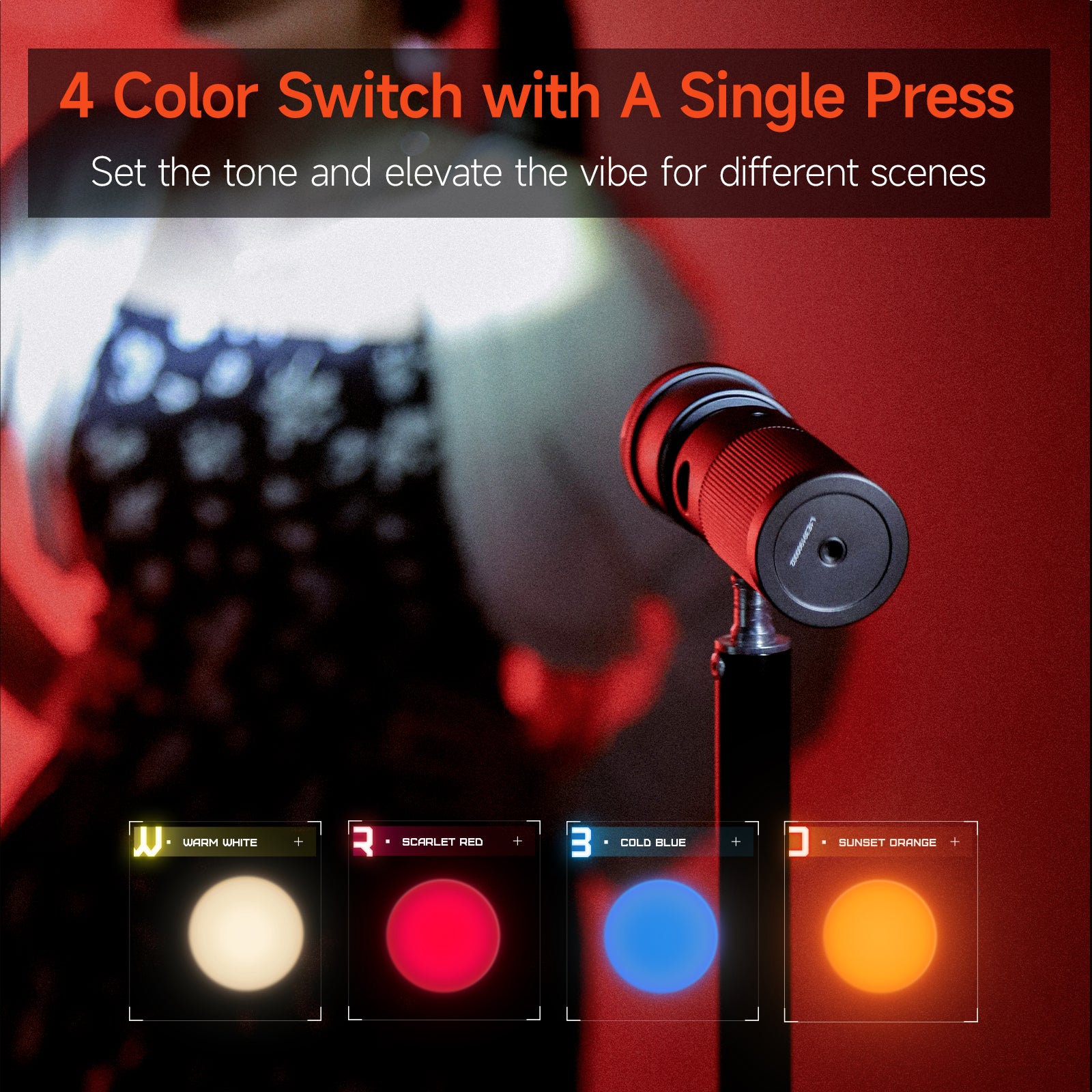 PHOTOOLEX 10W Photography Spotlight Four Colors - Photoolex