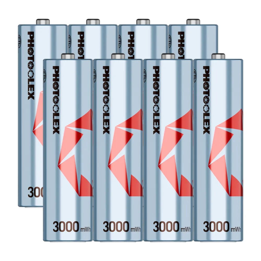 PHOTOOLEX 4/8 × 1.5V AA ,3000mWh ,Rechargeable Lithium - ion Battery Charger - Photoolex