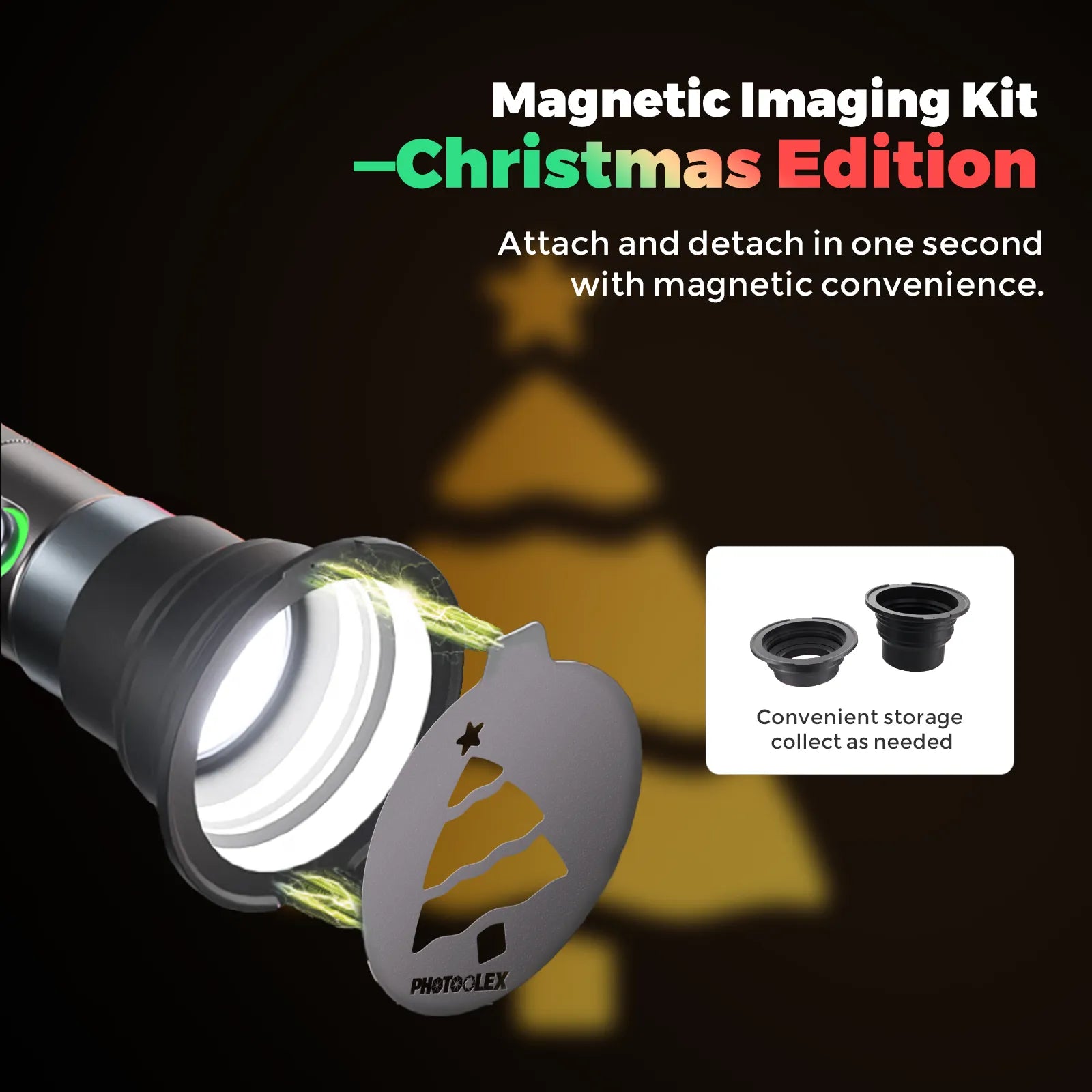 PHOTOOLEX Christmas Magnetic Gobos - Merry Christmas - Photoolex