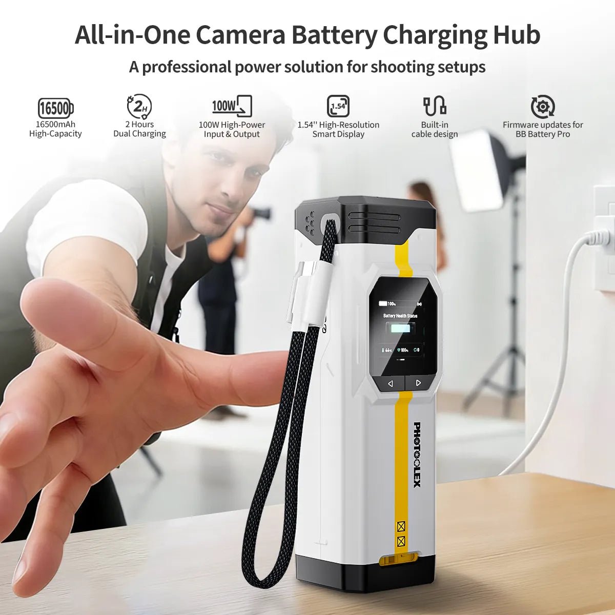 PHOTOOLEX BB Series Camera Battery Charger(BB Pro / BB4 / BB2)& Battery Kit - Photoolex