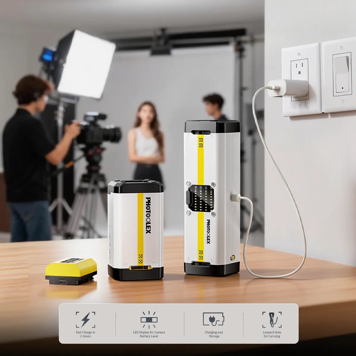 PHOTOOLEX BB Series Camera Battery Charger(BB Pro / BB4 / BB2)& Battery Kit - Photoolex