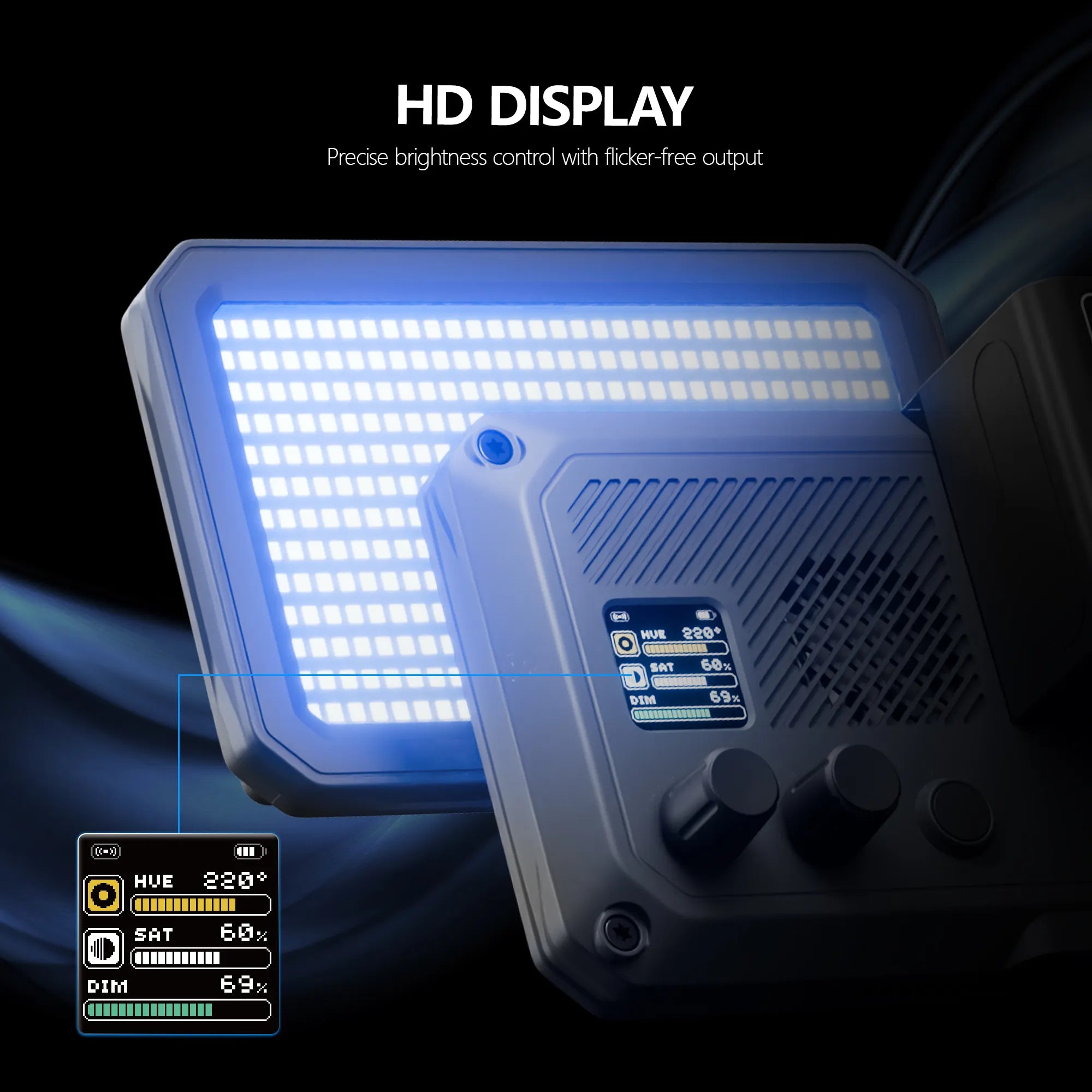 PHOTOOLEX Matrix 7 -7''RGB Panel Light | 7-Inch Video Light PHOTOOLEX Matrix 7 -7''RGB Panel Light | 7-Inch Video Light