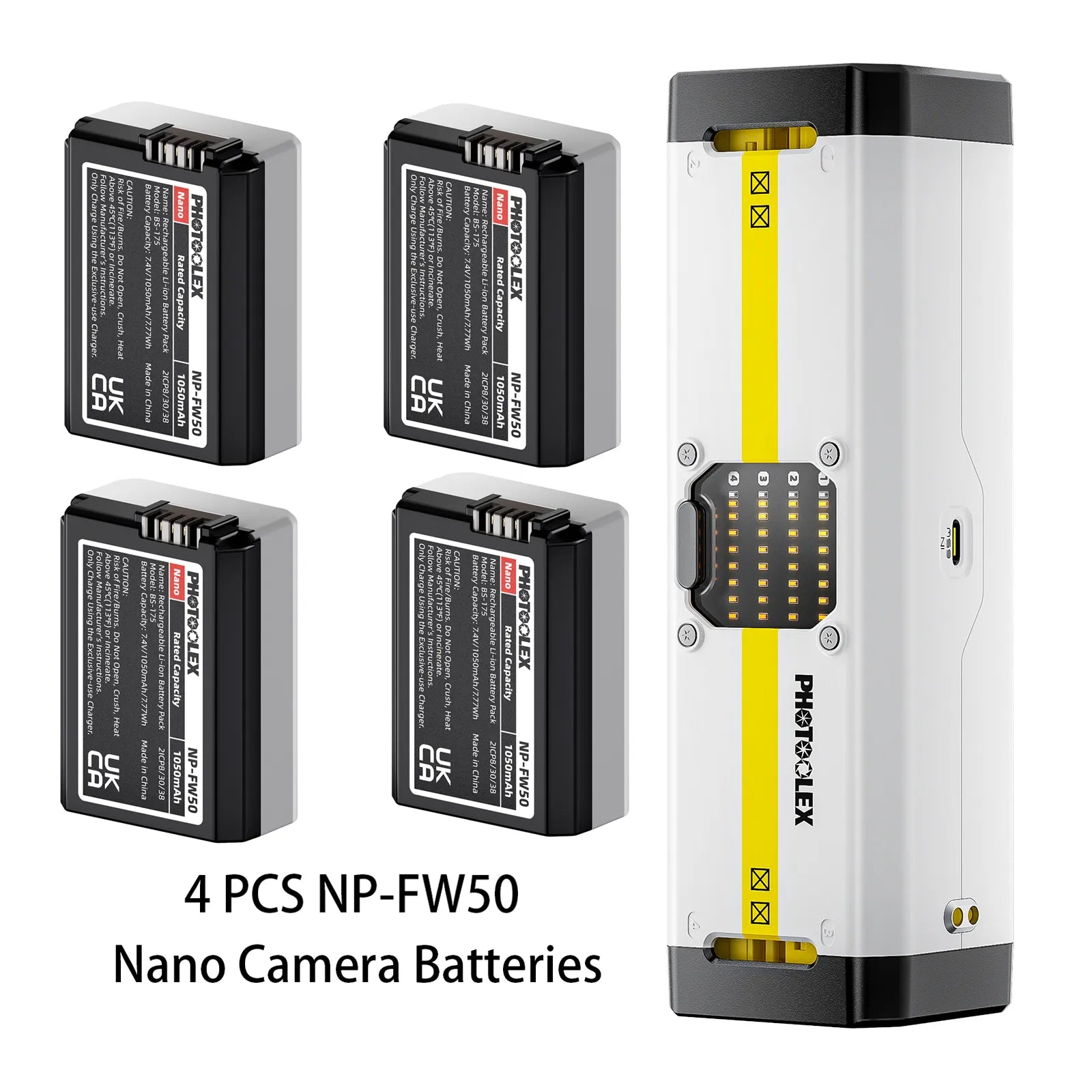 PHOTOOLEX BB4 Camera Battery Charger - Photoolex