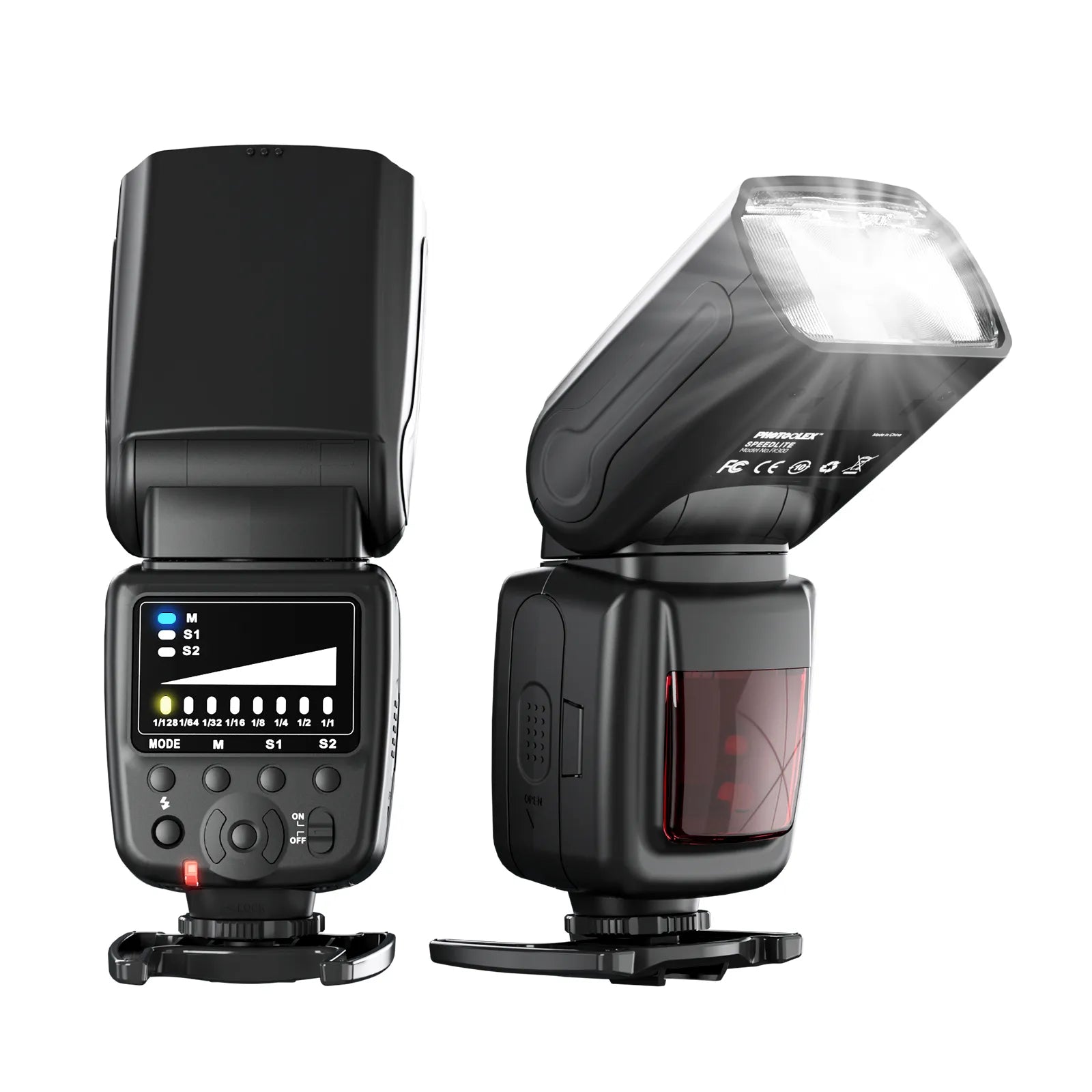 PHOTOOLEX FK300 Camera Flash Speedlite for Canon, Nikon, Sony, Olympus, Fujifilm, and Other SLR Cameras