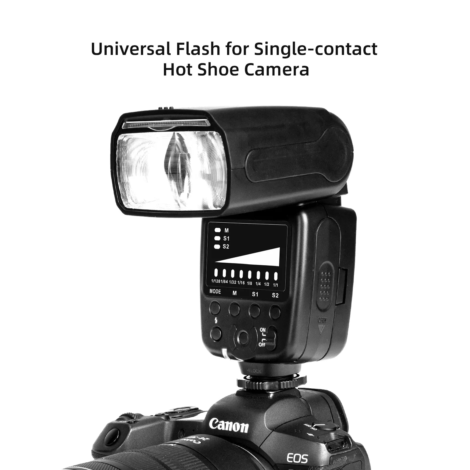 PHOTOOLEX FK300 Camera Flash Speedlite for Canon, Nikon, Sony, Olympus, Fujifilm, and Other SLR Cameras