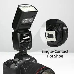 PHOTOOLEX FK300 Camera Flash Speedlite for Canon, Nikon, Sony, Olympus, Fujifilm, and Other SLR Cameras