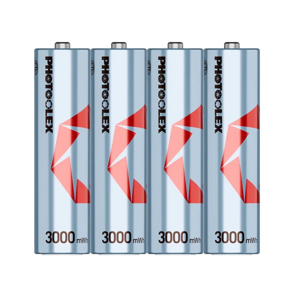 PHOTOOLEX 4/8 × 1.5V AA ,3000mWh ,Rechargeable Lithium-ion Battery Charger