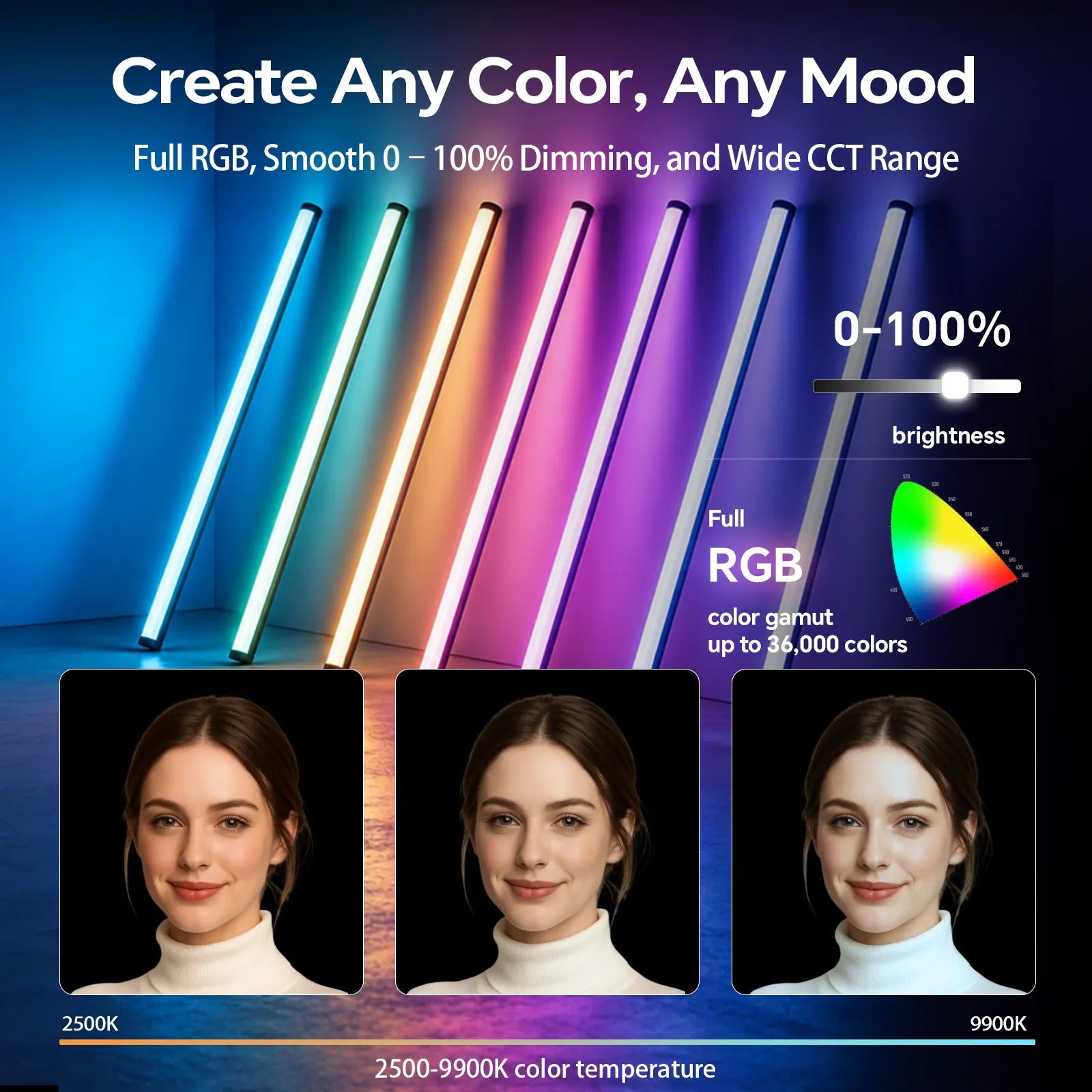 PHOTOOLEX B1200 RGB Tube Light - Photoolex