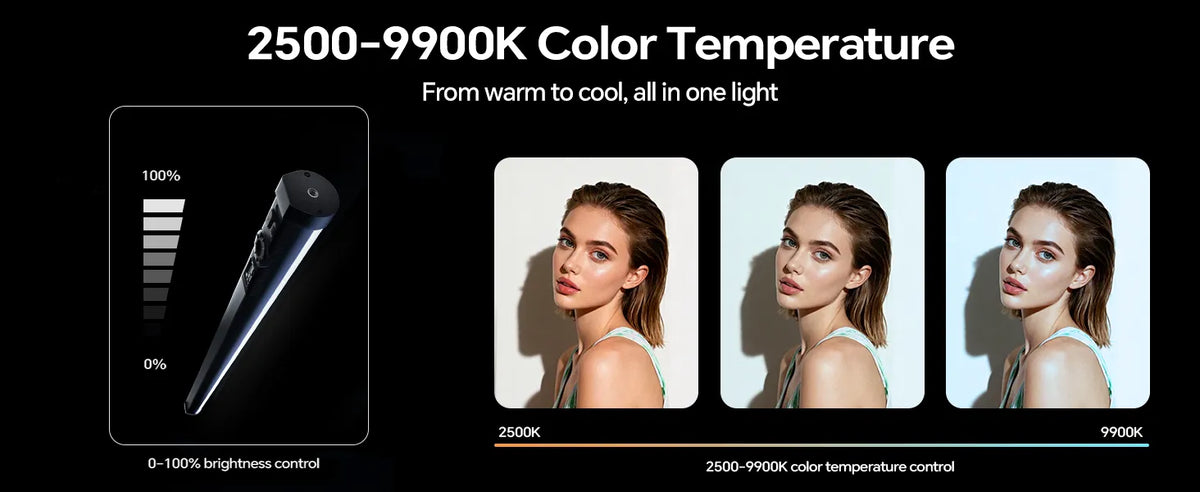 PHOTOOLEX B1200 2500K to 9900K colour temperature range