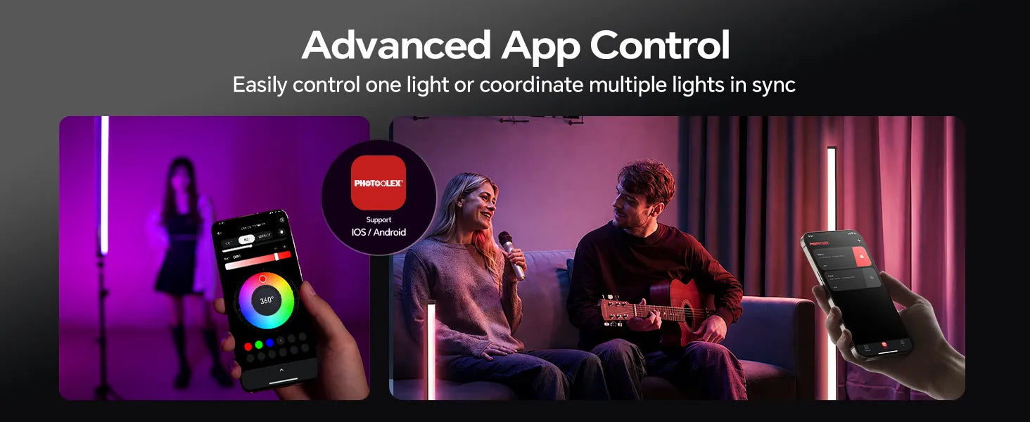 PHOTOOLEX B1200 mobile app lighting control