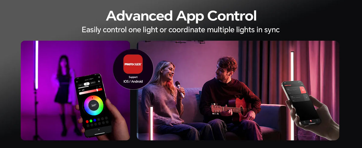 PHOTOOLEX B1200 mobile app lighting control