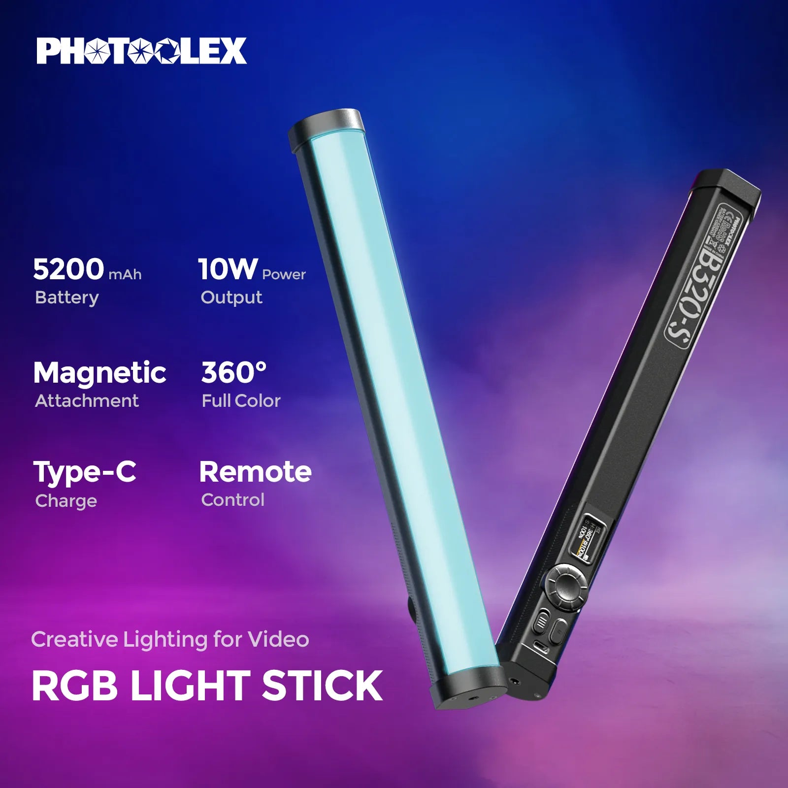 PHOTOOLEX   B320S RGB Magnetic Tube Light