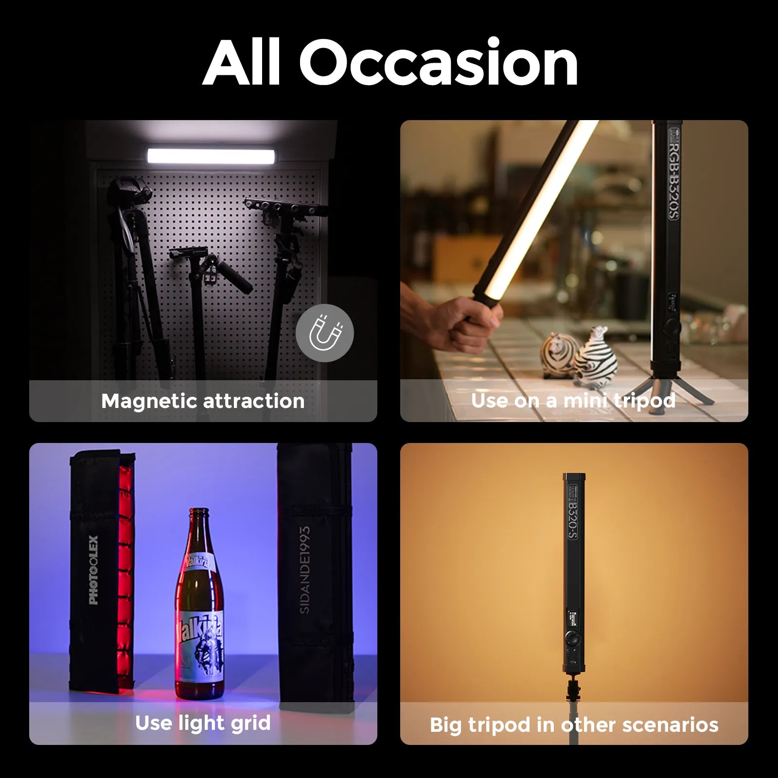 PHOTOOLEX   B320S RGB Magnetic Tube Light