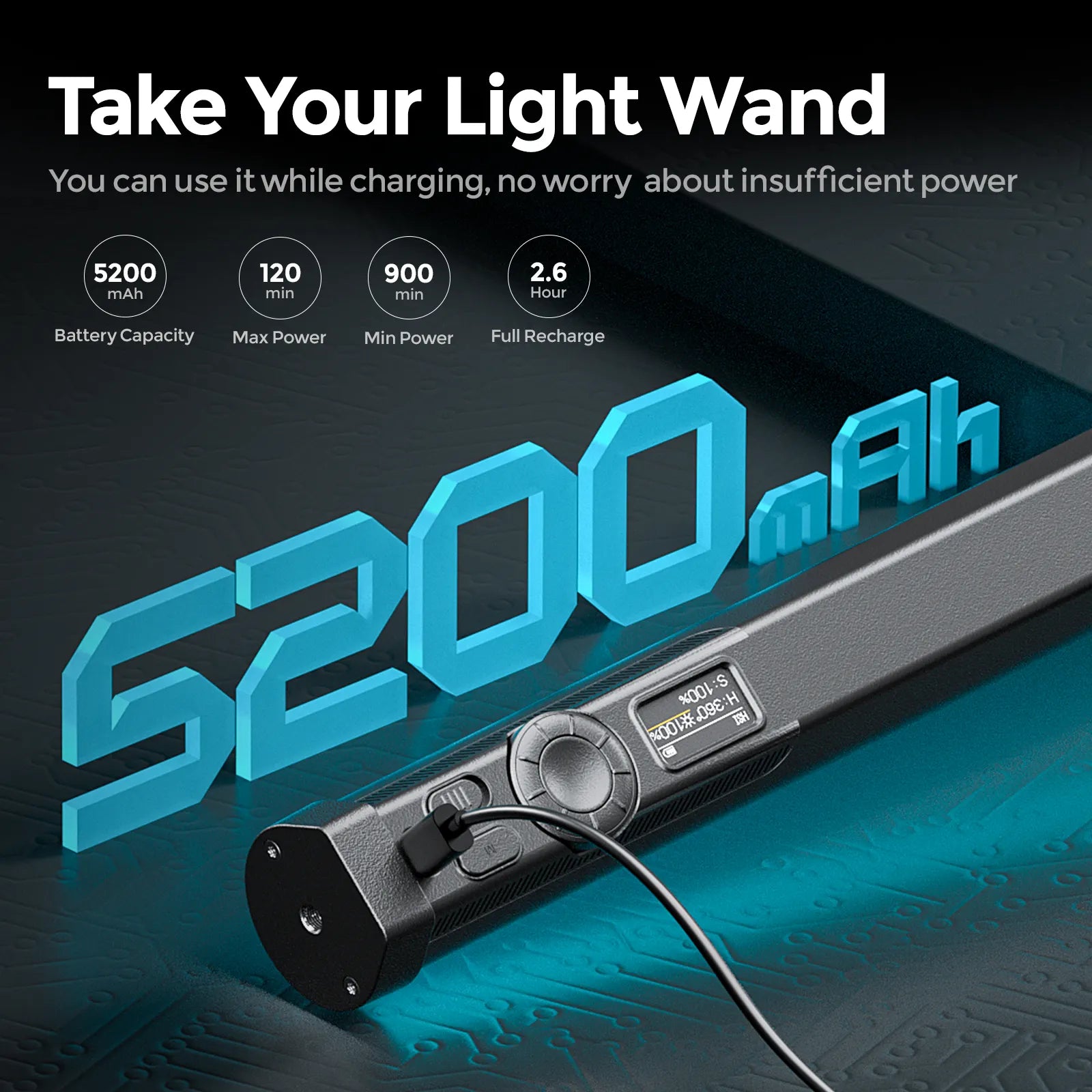 PHOTOOLEX   B320S RGB Magnetic Tube Light