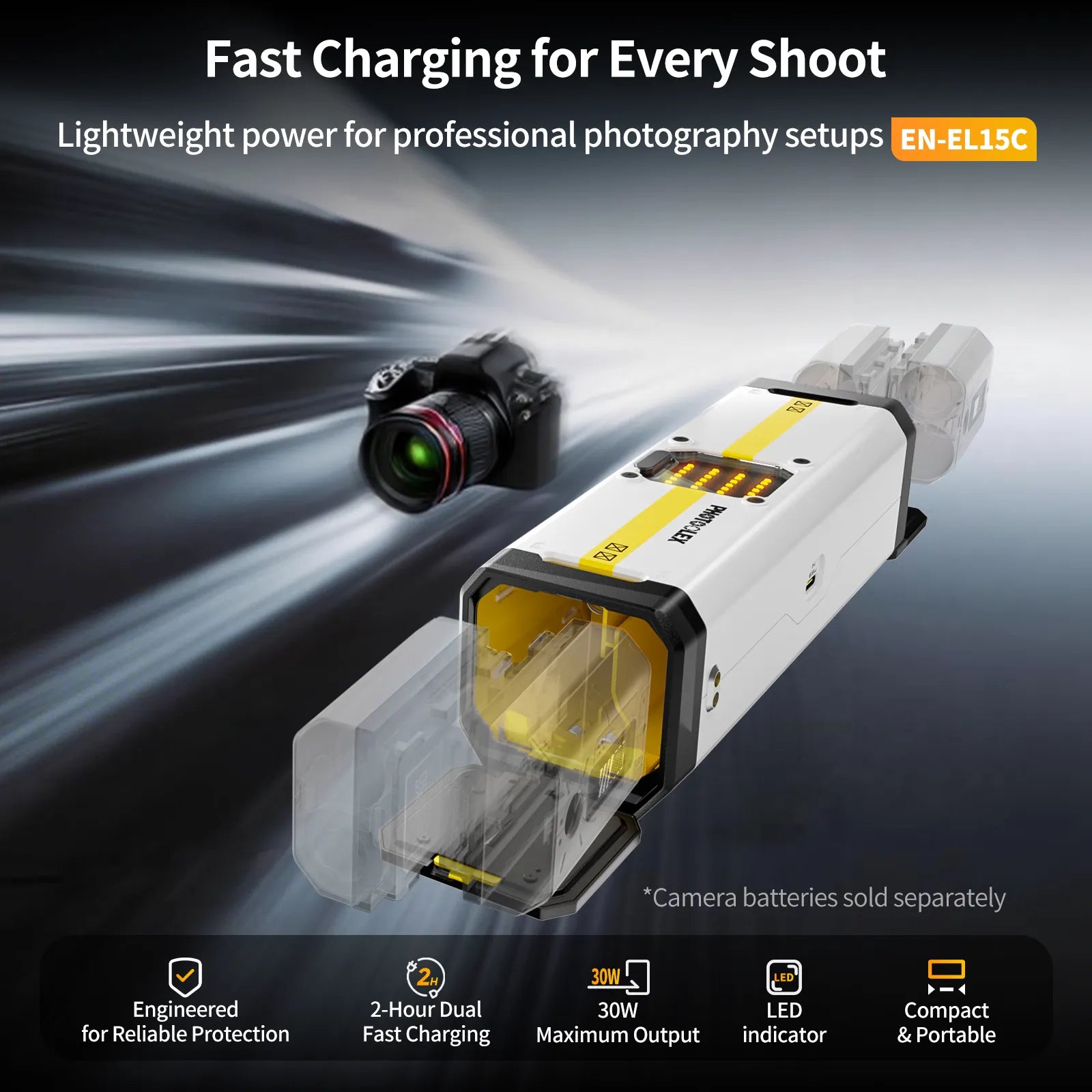 PHOTOOLEX BB4 Camera Battery Charger - Photoolex