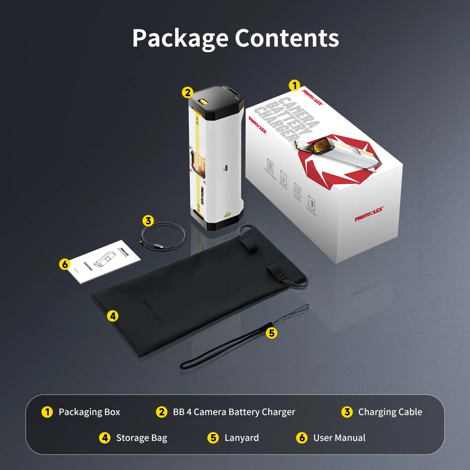 PHOTOOLEX BB4 Camera Battery Charger - Photoolex