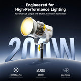 PHOTOOLEX LIGHT CONE Il 200W COB Video Light - Photoolex