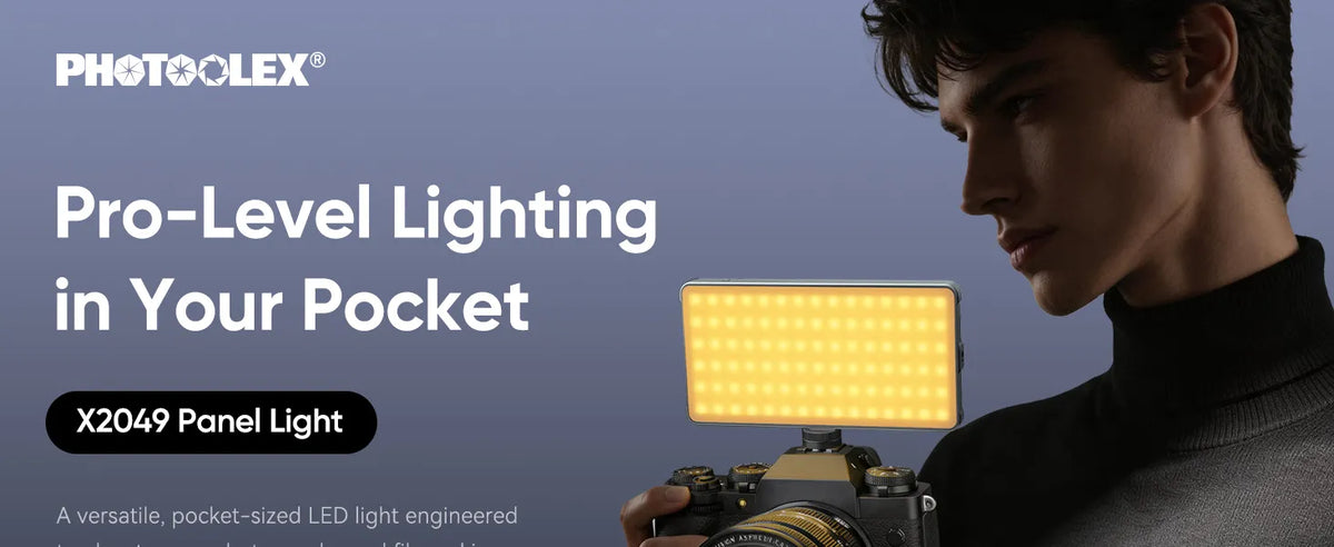 Photoolex PHOTOOLEX 2049S Panel Light | Portable Video & Photo Light – Photoolex