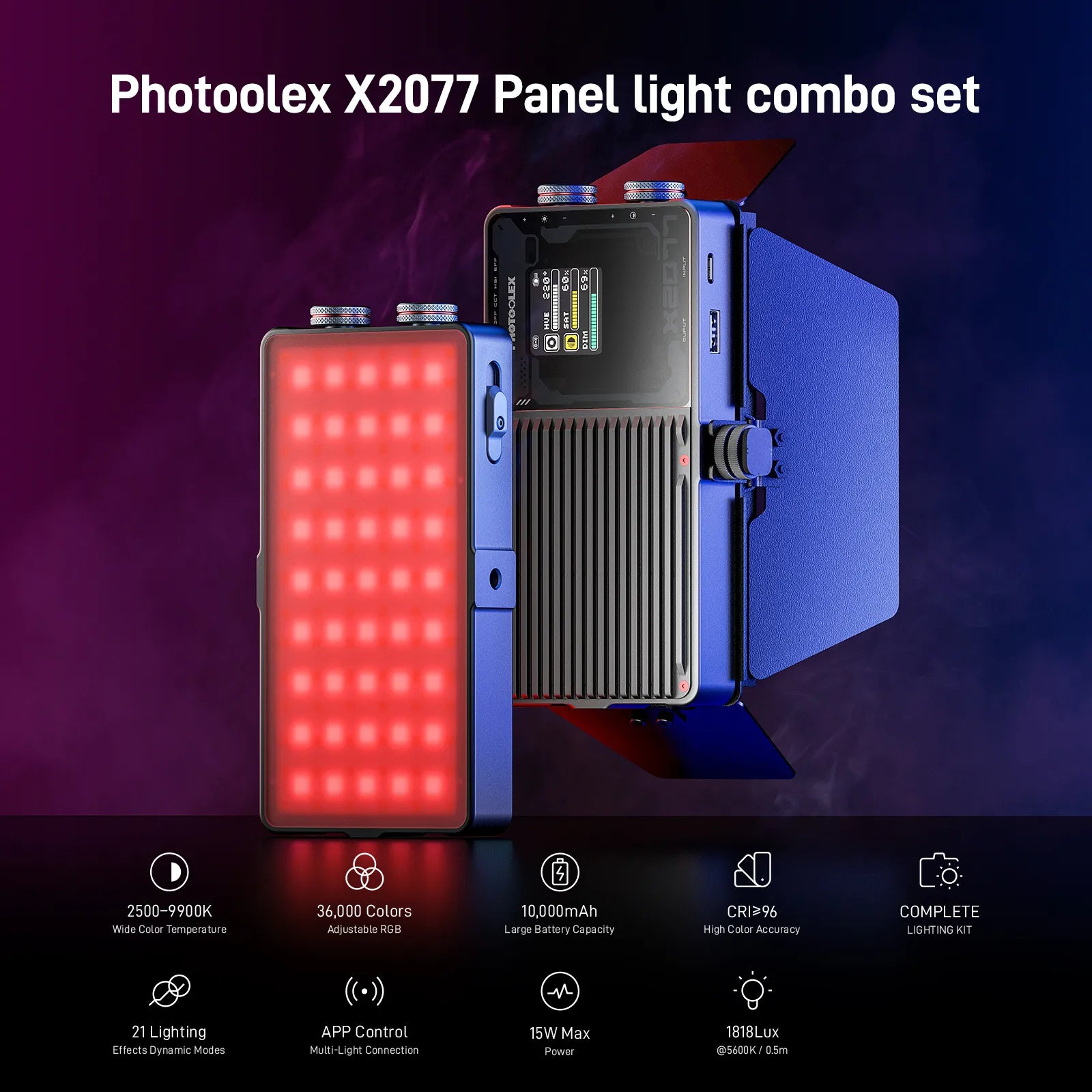 Photoolex X2077 Panel Light - Photoolex
