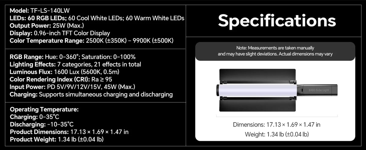 PHOTOOLEX B400 official specifications