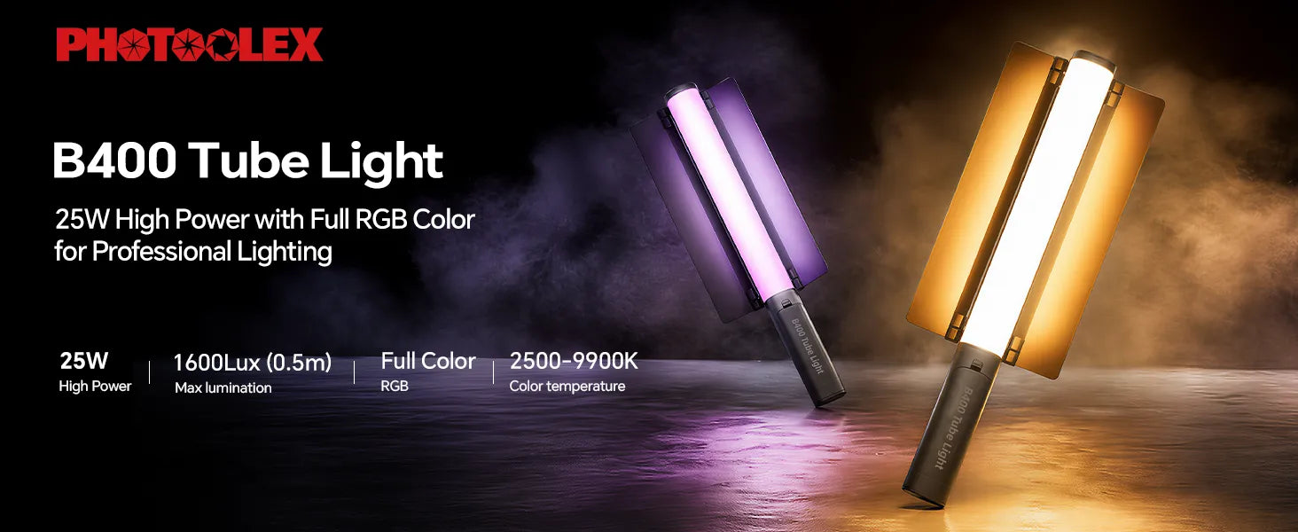 PHOTOOLEX B400 RGB CCT tube light overview