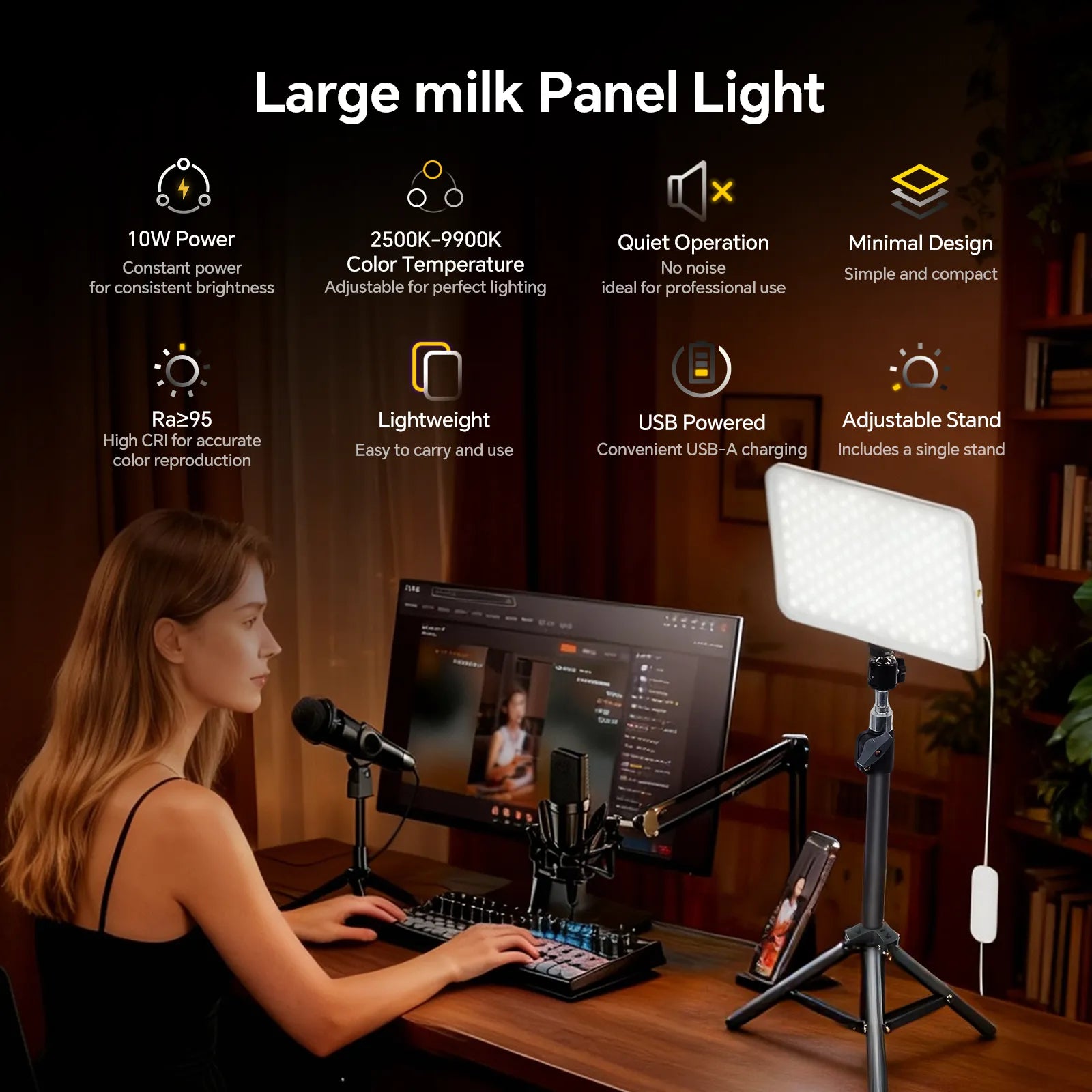 Photoolex MilkGlow Pro Soft Panel Light Kit - Photoolex
