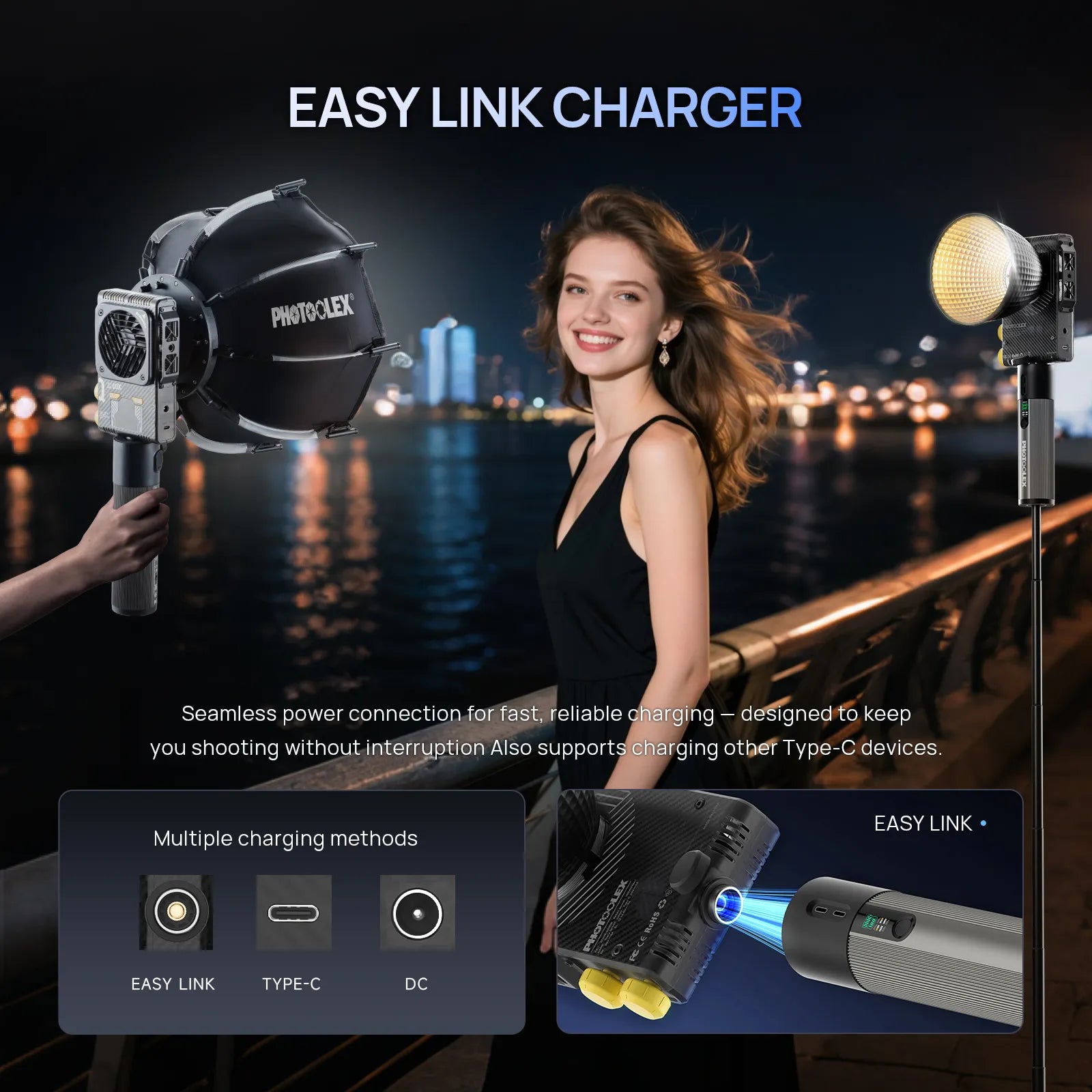 PHOTOOLEX Q100C 100W RGB COB Light - Photoolex