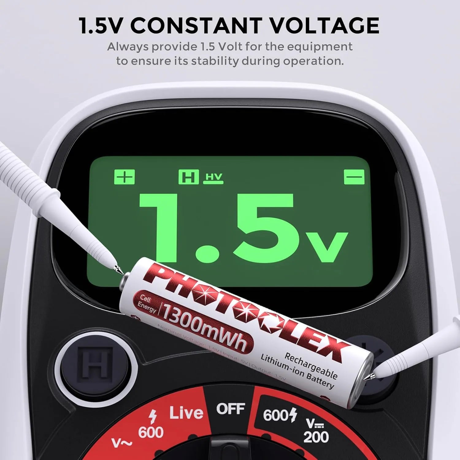 PHOTOOLEX 1.5V AAA Rechargeable Lithium-ion Battery Charger Set