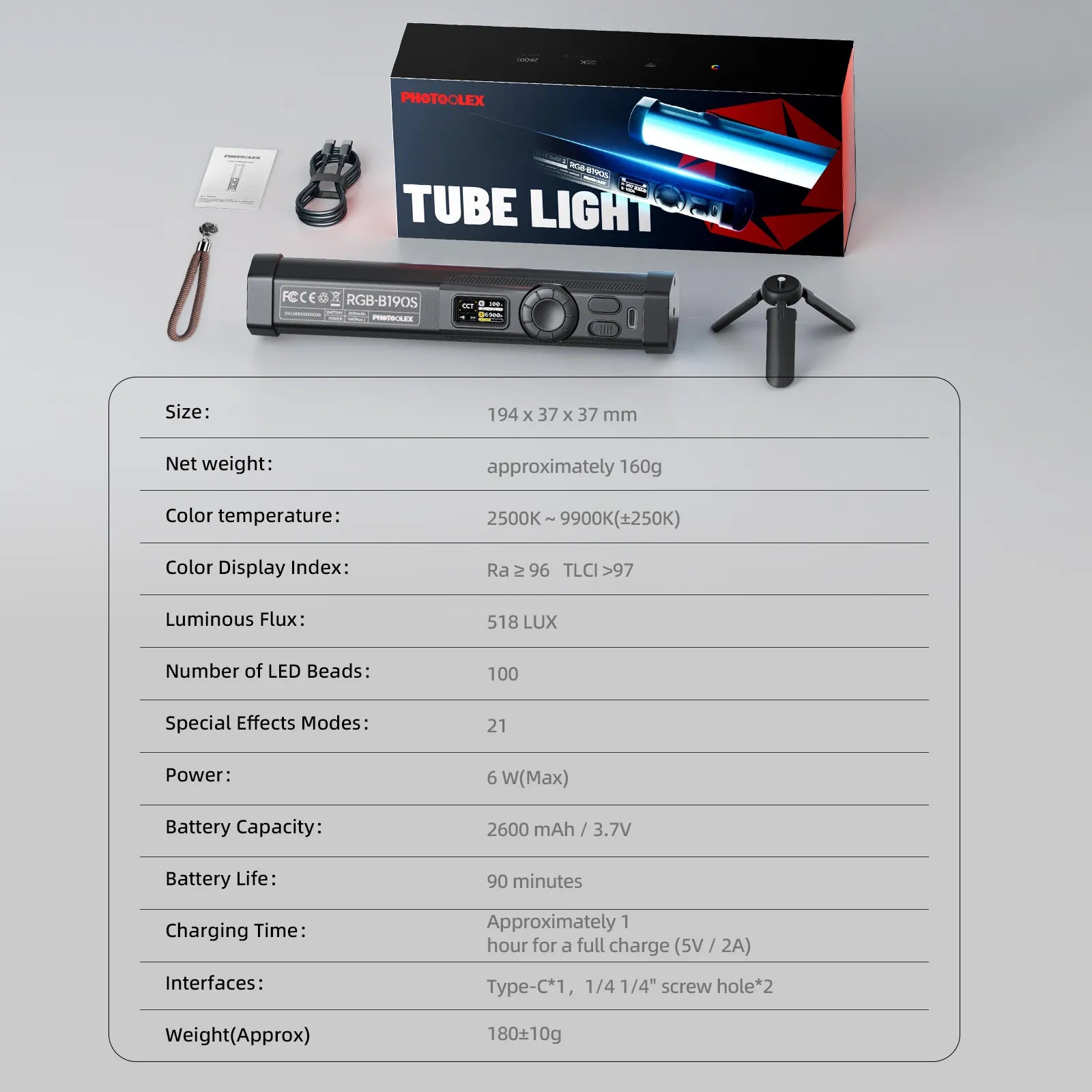 PHOTOOLEX B190S Tube Light