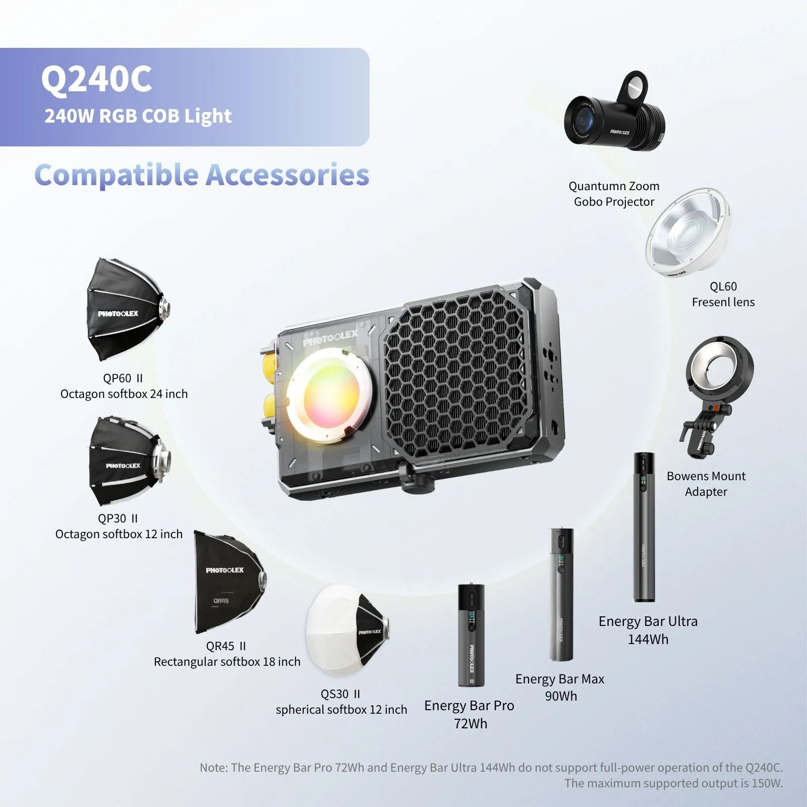 PHOTOOLEX Q240C RGB Portable Light - Photoolex