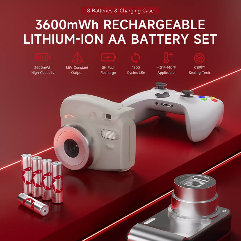 Messule - Paquete de 8 baterías AA de litio recargables de 1,5 V para Messule - Paquete de 8 baterías AA de litio recargables de 1,5 V para