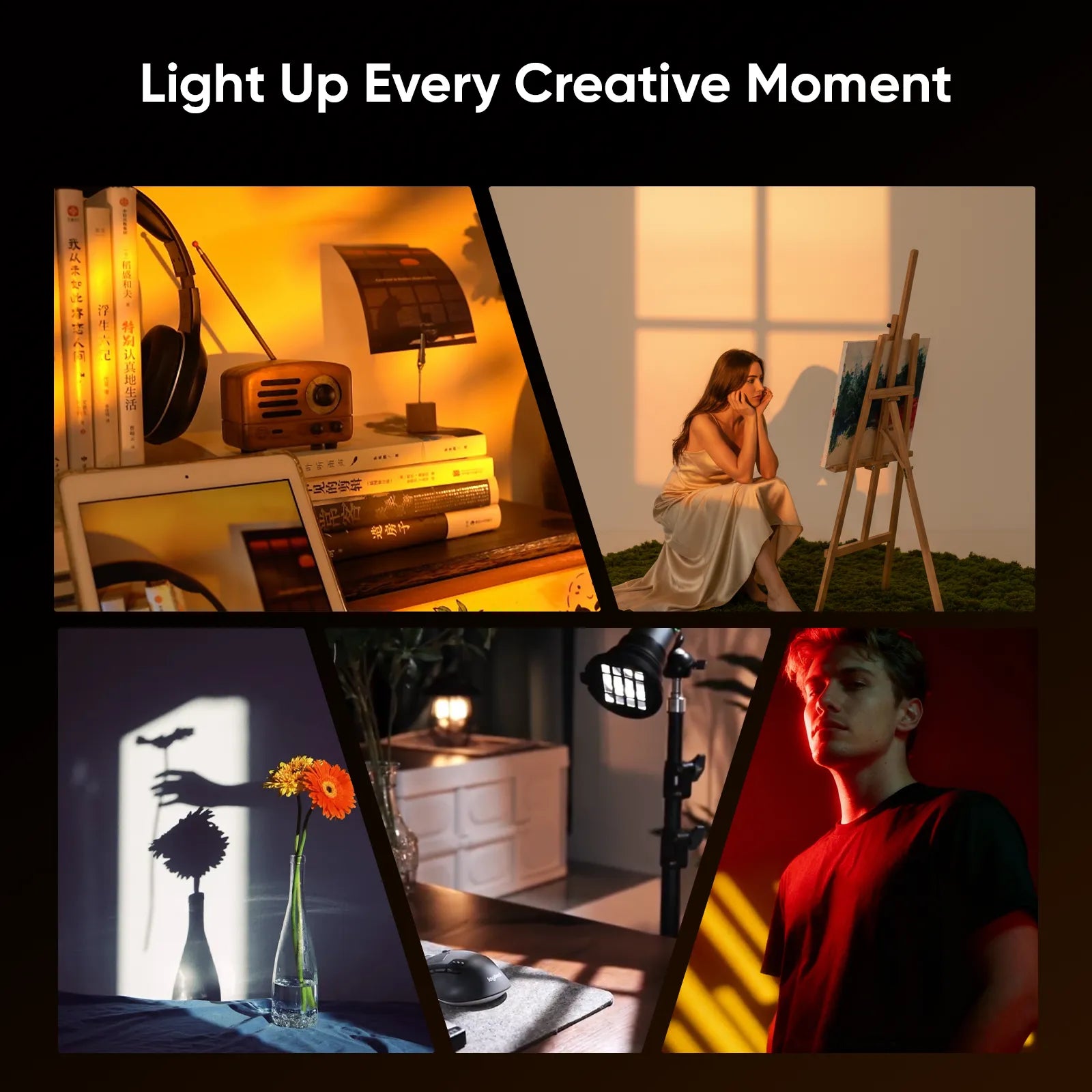 PHOTOOLEX Z15W Four Color Portable Spotlight - Photoolex