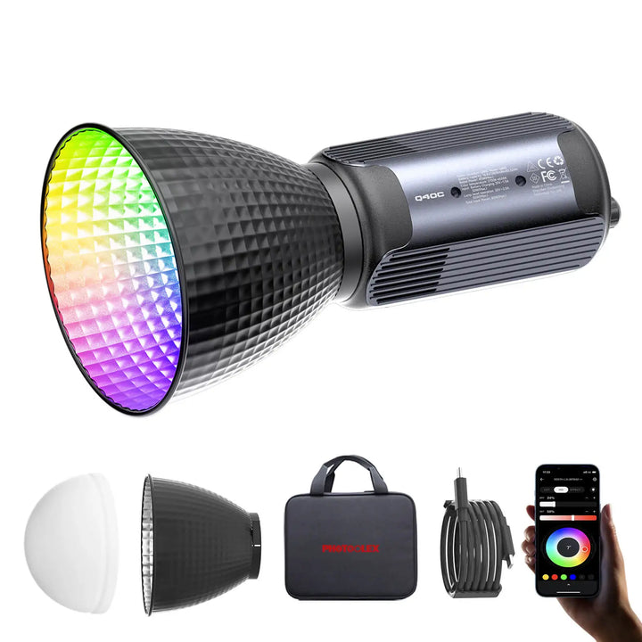 PHOTOOLEX Q40C 45W RGB LED Video Light - Photoolex
