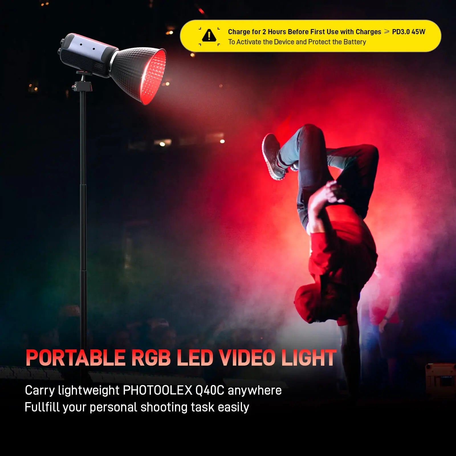 Photoolex PHOTOOLEX Q40C 40W RGB LED Video Light – Photoolex