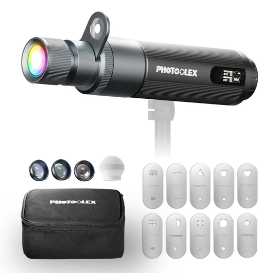 PHOTOOLEX PRO 12W Portable Photography Spotlight Set 1600