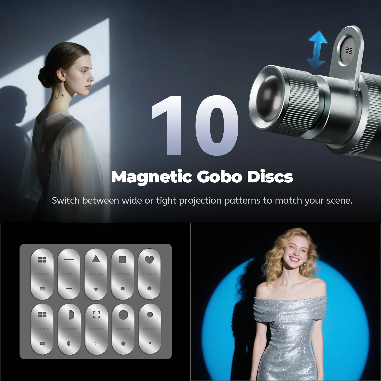 PHOTOOLEX PRO 12W Portable Photography Spotlight Set