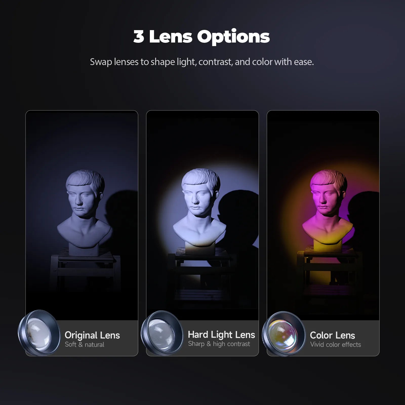 Photoolex PHOTOOLEX PRO 12W RGB Spotlight | Portable Gobo Light – Photoolex