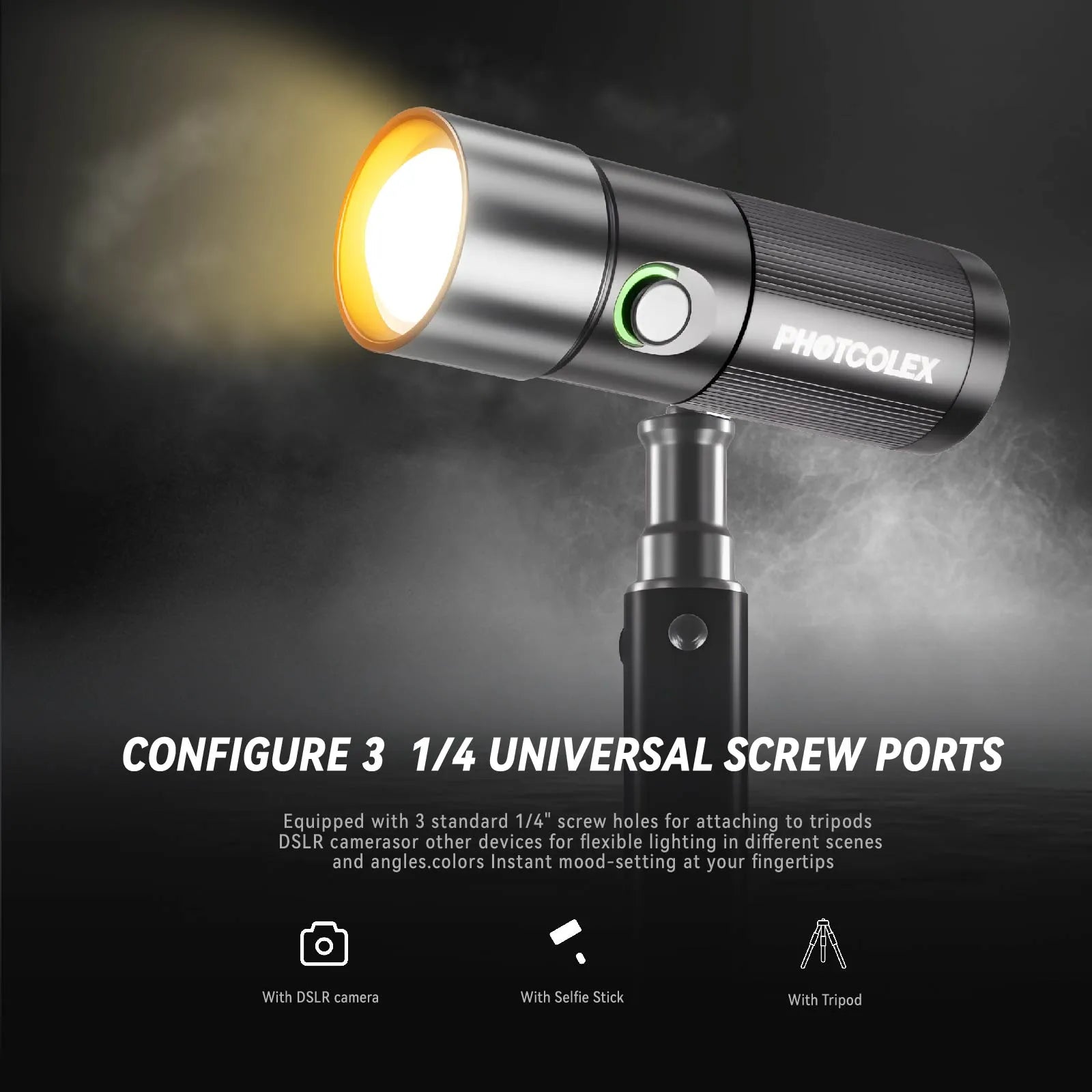 PHOTOOLEX  Magnetic Gobos Four Colors Photography Spotlight 10W
