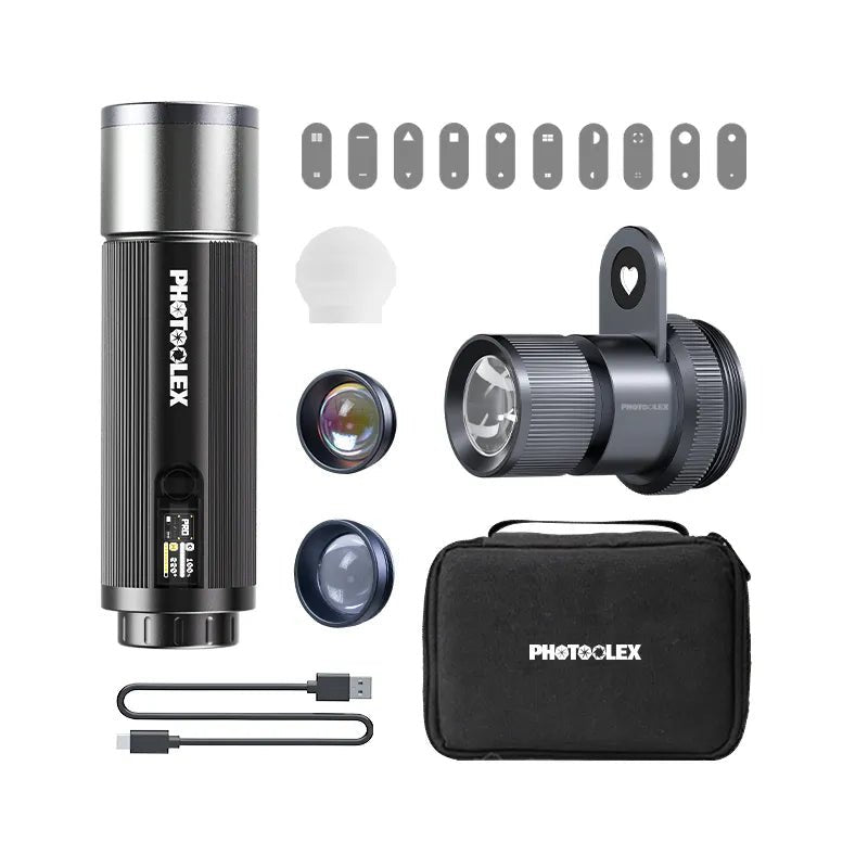 Photoolex PHOTOOLEX PRO 12W RGB Spotlight | Portable Gobo Light – Photoolex
